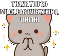 Jeneth Thank You For Everything Sticker - Jeneth Thank You For Everything Stickers