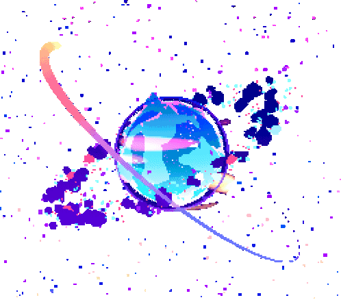 gif of a blue planet