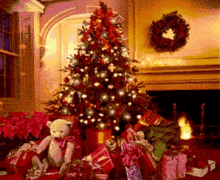 christmas presents christmas tree merry chirstmas