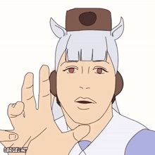 a cartoon drawing of a man with a horse head and the name @brgewart on the bottom right