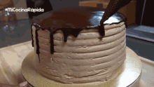 chocolate escurrir pastel postre preparar