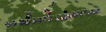 a group of soldiers are standing in a grassy field and one of them is named unknown
