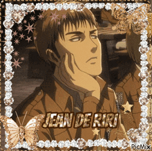 a picture of a man with the name jean de riri above him