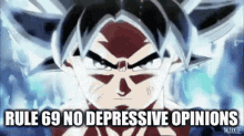 goku rules rule69 no depressive opinions