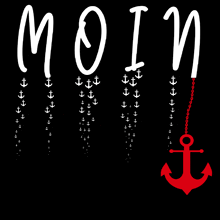 the word moin is written with anchors hanging from it