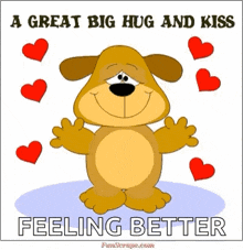 hugs hearts love great big hug and kiss
