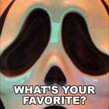 Whats Your Favorite Roger L Jackson GIF - Whats Your Favorite Roger L Jackson Ghostface GIFs