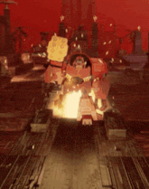 a video game scene shows a robot being destroyed