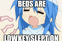 Lucky Star Konata Izumi GIF - Lucky Star Konata Izumi Beds Are Lowkey Slept On GIFs