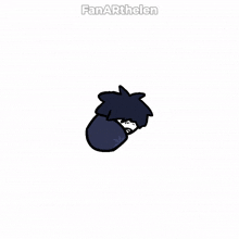 a drawing of a person with the name fanarthelen on the top