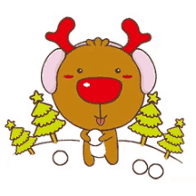 Snowball Reindeer GIF - Snowball Reindeer Cartoon GIFs