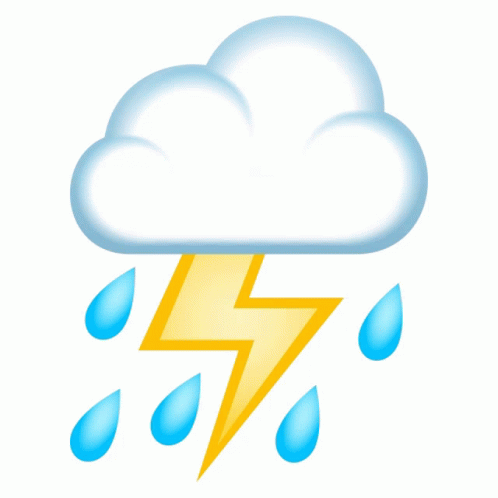 lightning umbrella emoji