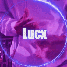 a purple background with luck written in white letters