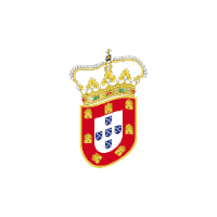 the coat of arms of portugal with a crown on top