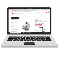 a laptop computer is open to a website .