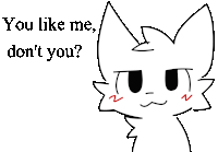 a drawing of a cat with the words you like me don t you