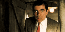 mr bean horrified scared freaked out