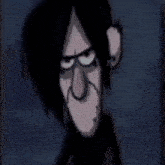 a close up of a person 's face with a blue object coming out of it .