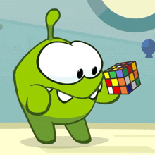 Bouncing Rubik'S Cube Om Nom GIF - Bouncing Rubik'S Cube Om Nom Om Nom Stories GIFs