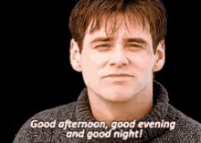 Good Afternoon Good Evening And Good N Ight Truman Show GIF - Good Afternoon Good Evening And Good N Ight Truman Show GIFs