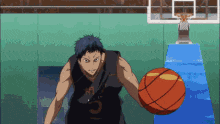 a basketball player in a black jersey with the number 3 on it