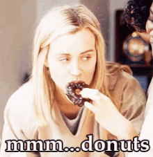 Mmm Donuts GIF - Oitnb Nom Piper GIFs