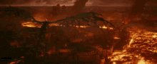 Lake Of Fire Flying GIF