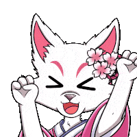 a cartoon of a cat with flowers in her hair and the word raid above it