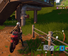 a screenshot of a video game shows two people riding a motorcycle