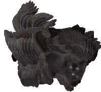 a computer generated image of a black cat with a white background