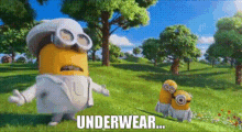 Minions Underwear GIF - Minions Underwear Despicable Me2 GIFs