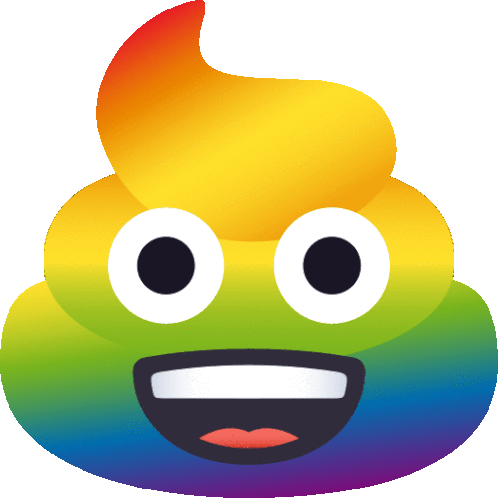 Rainbow Poop Pile Of Poo Sticker - Rainbow Poop Pile Of Poo Joypixels Stickers