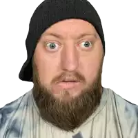 a man with a beard wearing a beanie and tie dye shirt