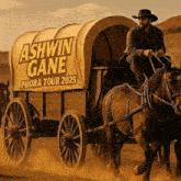 a wagon with ashwin gane written on the side