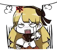 a cartoon drawing of a girl with a bow on her head