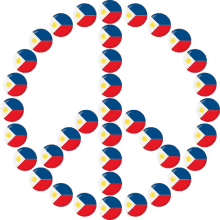 philippine flag peace sign peace sign joypixels peace peace symbol