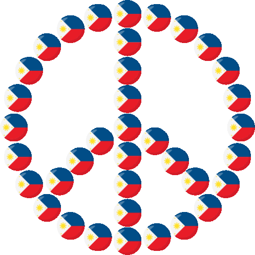 Philippine Flag Peace Sign Joypixels Sticker - Philippine Flag Peace Sign Peace Sign Joypixels Stickers