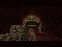 a staircase in a minecraft game with a picture on the wall above it