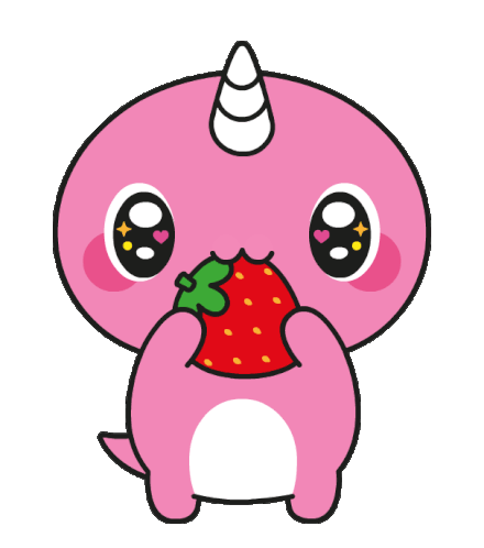 Strawberry Pink Naru Sticker - Strawberry Berry Pink Naru Stickers