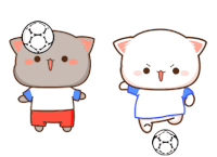 Peach And Goma Soccer Sticker