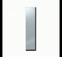 a black refrigerator with a glass door is sitting on a white background .