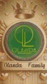 a logo for the olanda family with a crown