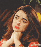 a digital painting of a woman with the name al-amin on the bottom right