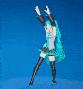 hatsune miku is a female anime character with long green hair