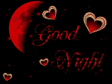 Good Night Hearts GIF - Good Night Hearts Moon GIFs