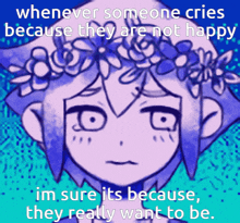 Omori Whenever Someone Cries GIF - Omori Whenever Someone Cries Because They Are Not Happy GIFs