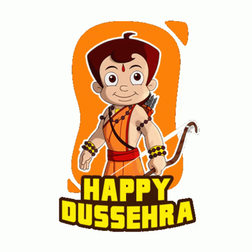 Happy Dussehra Chhota Bheem Sticker - Happy Dussehra Chhota Bheem Shubh  Dasara - Discover & Share GIFs