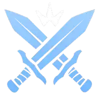 a pair of crossed swords with a white background