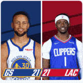 Golden State Warriors (21) Vs. Los Angeles Clippers (21) First-second Period Break GIF - Nba Basketball Nba 2021 GIFs