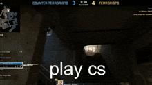 a screenshot of a video game with counter-terrorists 3 and terrorists 4 on the screen